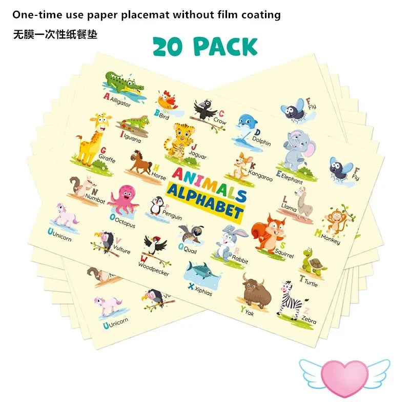 Disposable Childrens Learning Placemats