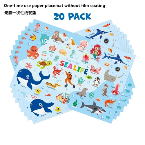 Disposable Childrens Learning Placemats