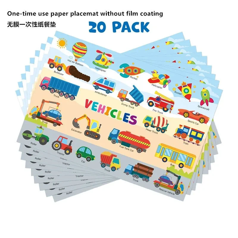Disposable Childrens Learning Placemats